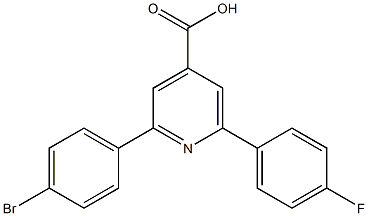 2-(4-bromophenyl)-6-(4-fluorophenyl)pyridine-4-carboxylic acid Structure