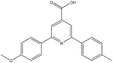 2-(4-methoxyphenyl)-6-p-tolylpyridine-4-carboxylic acid 구조식 이미지