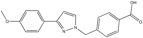 4-((3-(4-methoxyphenyl)-1H-pyrazol-1-yl)methyl)benzoic acid 구조식 이미지