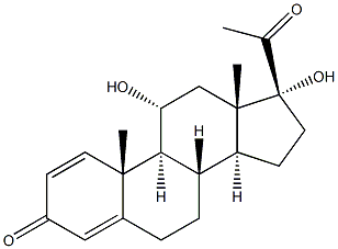 11A,17A-DIHYDROXY-PREGN-1,4-DIENE-3,20-DIONE Structure