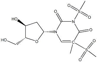 3 5-DIMETHANESULFONYLTHYMIDINE Structure