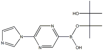 5-(IMIDAZOL-1-YL)PYRAZINE-2-BORONIC ACID PINACOL ESTER Structure