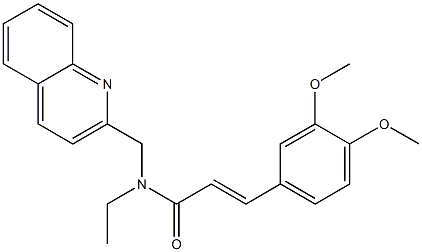 (2E)-3-(3,4-DIMETHOXYPHENYL)-N-ETHYL-N-(QUINOLIN-2-YLMETHYL)ACRYLAMIDE Structure