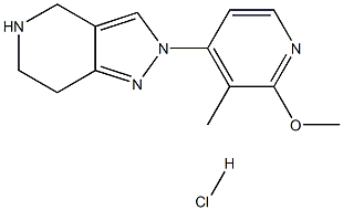 2-(2-METHOXY-3-METHYLPYRIDIN-4-YL)-4,5,6,7-TETRAHYDRO-2H-PYRAZOLO[4,3-C]PYRIDINE HYDROCHLORIDE Structure