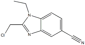2-(CHLOROMETHYL)-1-ETHYL-1H-BENZIMIDAZOLE-5-CARBONITRILE Structure