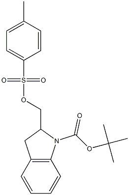 2-(TOLUENE-4-SULFONYLOXYMETHYL)-2,3-DIHYDRO-INDOLE-1-CARBOXYLIC ACID TERT-BUTYL ESTER Structure