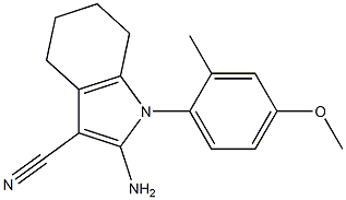 2-AMINO-1-(4-METHOXY-2-METHYLPHENYL)-4,5,6,7-TETRAHYDRO-1H-INDOLE-3-CARBONITRILE Structure