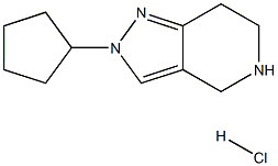 2-CYCLOPENTYL-2,4,6,7-TETRAHYDRO-5H-PYRAZOLO[4,3-C]PYRIDINE HYDROCHLORIDE 구조식 이미지