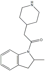 2-METHYL-1-(PIPERIDIN-4-YLACETYL)INDOLINE 구조식 이미지