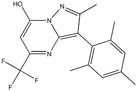 3-MESITYL-2-METHYL-5-(TRIFLUOROMETHYL)PYRAZOLO[1,5-A]PYRIMIDIN-7-OL 구조식 이미지