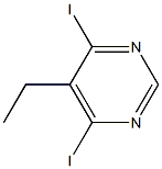 5-ETHYL-4,6-DIIODOPYRIMIDINE 구조식 이미지