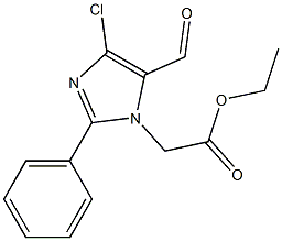 ETHYL (4-CHLORO-5-FORMYL-2-PHENYL-1H-IMIDAZOL-1-YL)ACETATE 구조식 이미지