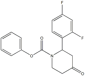 PHENYL 2-(2,4-DIFLUOROPHENYL)-4-OXOPIPERIDINE-1-CARBOXYLATE 구조식 이미지