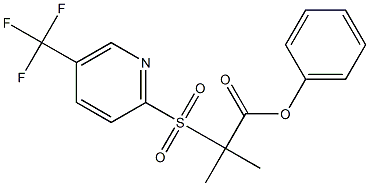 phenyl 2-methyl-2-{[5-(trifluoromethyl)-2-pyridyl]sulfonyl}propanoate 구조식 이미지
