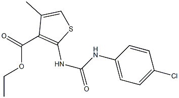 ethyl 2-{[(4-chloroanilino)carbonyl]amino}-4-methylthiophene-3-carboxylate Structure