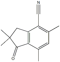 2,2,5,7-tetramethyl-1-oxoindane-4-carbonitrile Structure