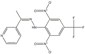 1-(3-pyridyl)ethan-1-one 1-[2,6-dinitro-4-(trifluoromethyl)phenyl]hydrazone 구조식 이미지