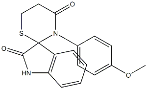 3'-(4-methoxyphenyl)-4'H-spiro[indole-3,2'-[1,3]thiazinane]-2,4'(1H)-dione 구조식 이미지