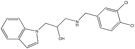 1-[(3,4-dichlorobenzyl)amino]-3-(1H-indol-1-yl)propan-2-ol 구조식 이미지