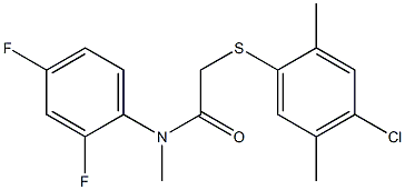 N1-(2,4-difluorophenyl)-N1-methyl-2-[(4-chloro-2,5-dimethylphenyl)thio]acetamide Structure