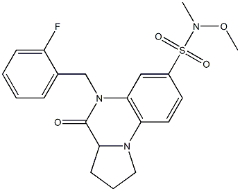 5-(2-fluorobenzyl)-N-methoxy-N-methyl-4-oxo-1,2,3,3a,4,5-hexahydropyrrolo[1,2-a]quinoxaline-7-sulfonamide Structure