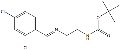 tert-butyl N-{2-[(2,4-dichlorobenzylidene)amino]ethyl}carbamate 구조식 이미지