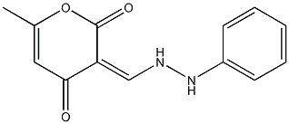 6-methyl-3-[(Z)-(2-phenylhydrazino)methylidene]-2H-pyran-2,4-dione 구조식 이미지