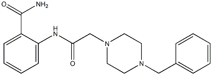 2-{[2-(4-benzylpiperazino)acetyl]amino}benzenecarboxamide 구조식 이미지