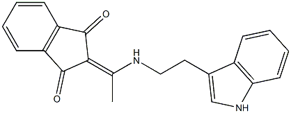 2-(1-{[2-(1H-indol-3-yl)ethyl]amino}ethylidene)-1H-indene-1,3(2H)-dione 구조식 이미지