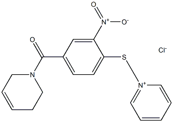 [3-nitro-4-(pyridinium-2-ylthio)phenyl](1,2,3,6-tetrahydropyridin-1-yl)methanone chloride 구조식 이미지