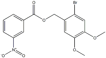 2-bromo-4,5-dimethoxybenzyl 3-nitrobenzenecarboxylate Structure