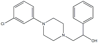 2-[4-(3-chlorophenyl)piperazino]-1-phenyl-1-ethanol 구조식 이미지