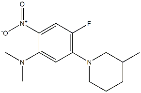 N1,N1-dimethyl-4-fluoro-5-(3-methylpiperidino)-2-nitroaniline Structure