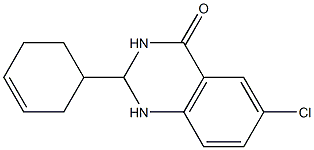 6-chloro-2-cyclohex-3-enyl-1,2,3,4-tetrahydroquinazolin-4-one Structure