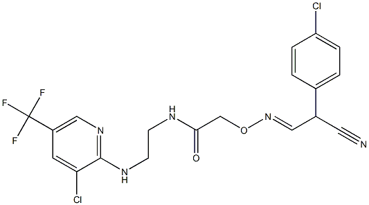 2-({[2-(4-chlorophenyl)-2-cyanoethylidene]amino}oxy)-N-(2-{[3-chloro-5-(trifluoromethyl)-2-pyridinyl]amino}ethyl)acetamide 구조식 이미지