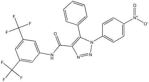 N4-[3,5-di(trifluoromethyl)phenyl]-1-(4-nitrophenyl)-5-phenyl-1H-1,2,3-triazole-4-carboxamide 구조식 이미지