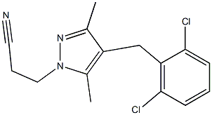 3-[4-(2,6-dichlorobenzyl)-3,5-dimethyl-1H-pyrazol-1-yl]propanenitrile Structure