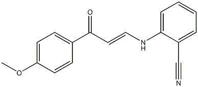 2-{[3-(4-methoxyphenyl)-3-oxoprop-1-enyl]amino}benzonitrile Structure
