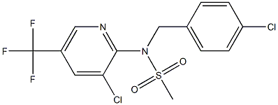 N-(4-chlorobenzyl)-N-[3-chloro-5-(trifluoromethyl)-2-pyridyl]methanesulfonamide 구조식 이미지