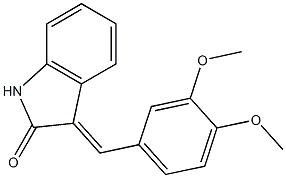 3-(3,4-dimethoxybenzylidene)indolin-2-one Structure