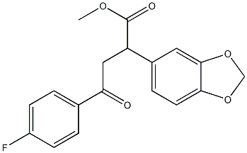 methyl 2-(1,3-benzodioxol-5-yl)-4-(4-fluorophenyl)-4-oxobutanoate 구조식 이미지