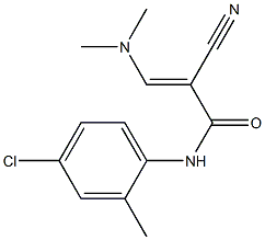 N1-(4-chloro-2-methylphenyl)-2-cyano-3-(dimethylamino)acrylamide 구조식 이미지