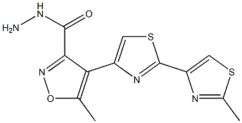 4-[2-(2-methylthiazol-4-yl)thiazol-4-yl]-5-methylisoxazole-3-carbohydrazide 구조식 이미지