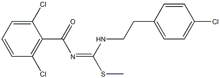 methyl N-(2,6-dichlorobenzoyl)-[(4-chlorophenethyl)amino]methanimidothioate 구조식 이미지