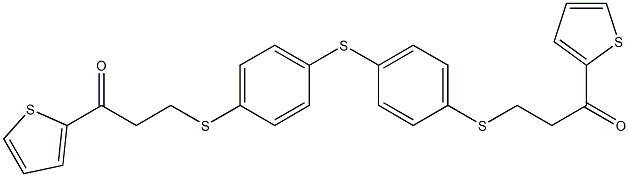 3-({4-[(4-{[3-oxo-3-(2-thienyl)propyl]sulfanyl}phenyl)sulfanyl]phenyl}sulfanyl)-1-(2-thienyl)-1-propanone Structure