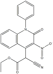 ethyl 2-cyano-2-(3-nitro-2-oxo-1-phenyl-1,2-dihydroquinolin-4-yl)acetate 구조식 이미지