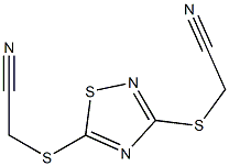 2-({3-[(cyanomethyl)thio]-1,2,4-thiadiazol-5-yl}thio)acetonitrile 구조식 이미지