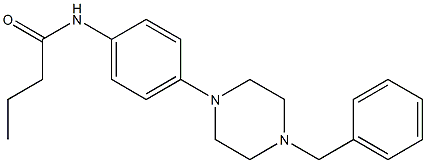 N-[4-(4-benzylpiperazino)phenyl]butanamide 구조식 이미지