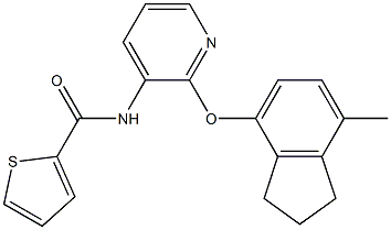 N2-{2-[(7-methyl-2,3-dihydro-1H-inden-4-yl)oxy]-3-pyridyl}thiophene-2-carboxamide Structure