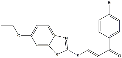 1-(4-bromophenyl)-3-[(6-ethoxy-1,3-benzothiazol-2-yl)thio]prop-2-en-1-one Structure